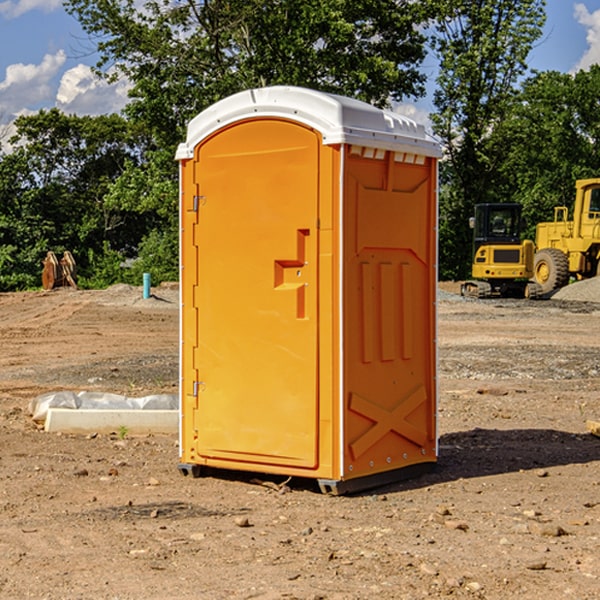 what is the cost difference between standard and deluxe portable restroom rentals in Albert OK